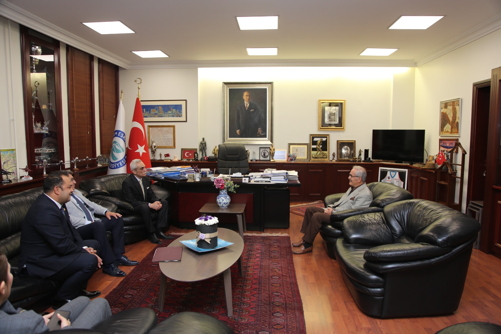 MTP Genel Başkanı Yılmaz’dan Başkan Büyükerşen’e ziyaret