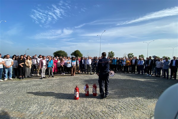 YEDAŞ’ta yangın ve bina tahliye tatbikatı gerçekleştirildi