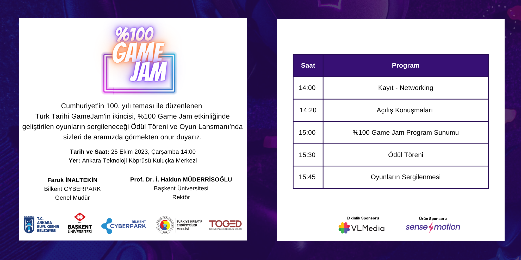 % 100 GAME JAM ÖDÜL TÖRENİ VE OYUN LANSMANI