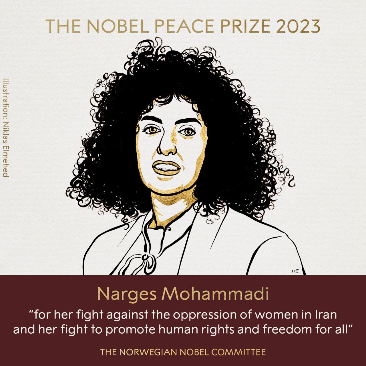 Nobel Barış Ödülü İranlı Nergis Muhammedi'ye verildi