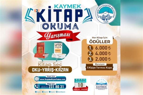 KAYMEK’in, 3’üncü Kitap Okuma Yarışması için kayıtlar sürüyor