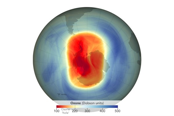 Antarktika ozon deliği, en büyük 16. delik olarak kaydedildi