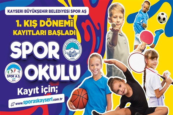 Kayseri’de kış dönemi spor okulu kayıtları başladı