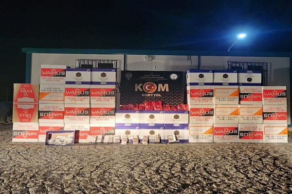 Hatay’da  gümrük kaçağı makaron ele geçirildi