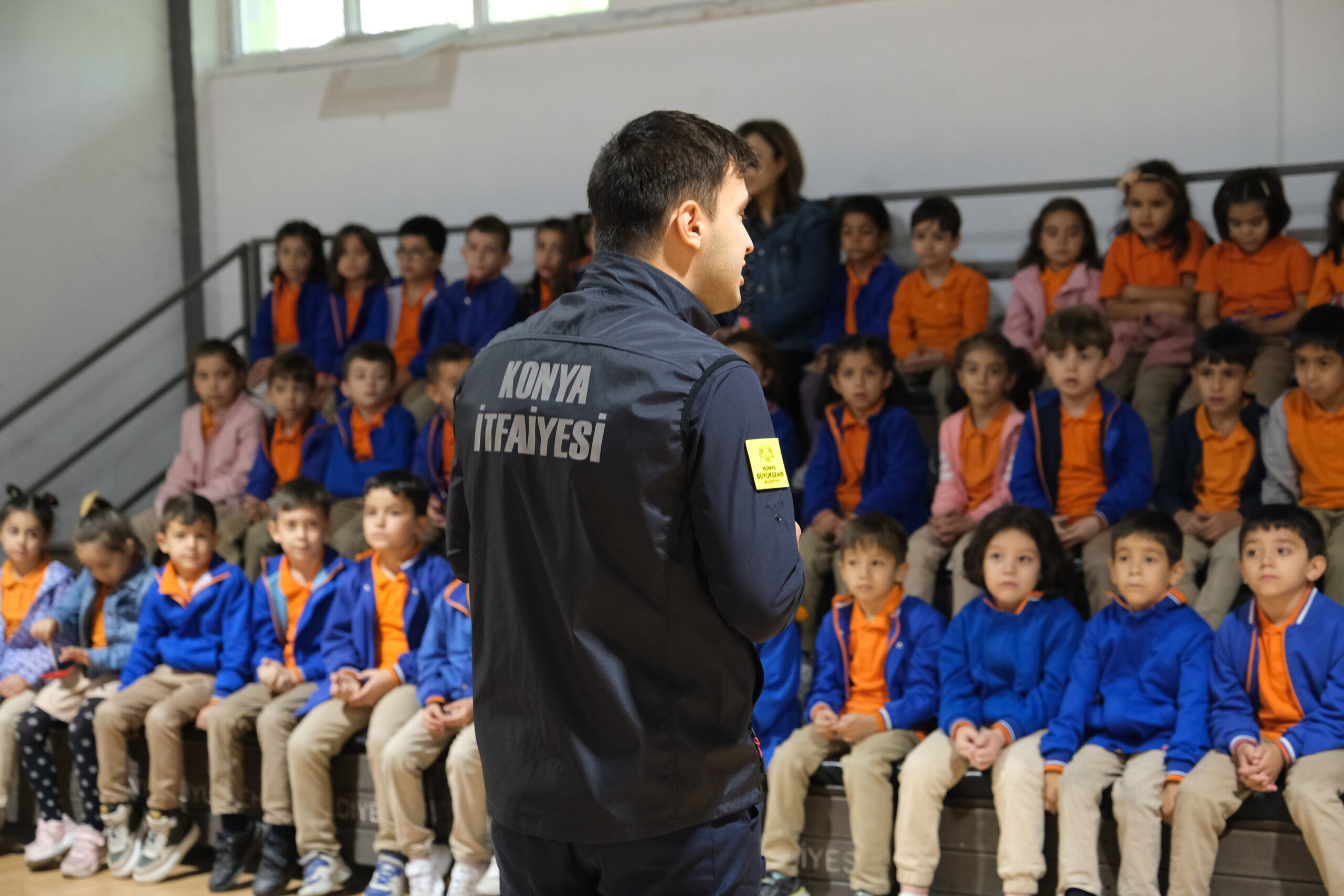 Konya Büyükşehir minik öğrencileri yangın konusunda bilinçlendiriyor