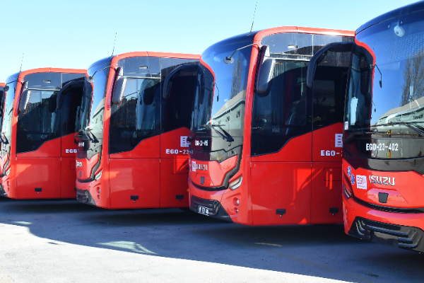 Esenboğa’ya bagajlı yeni EGO otobüsleri satın alındı