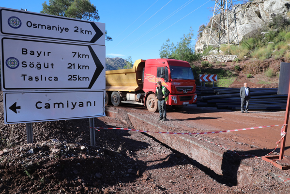 Bozburun içme suyu hattının 2 bin 500 metresi tamamlandı