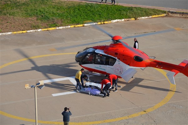 Şırnak’taki hasta ambulans helikopterle Şanlıurfa’ya nakledildi