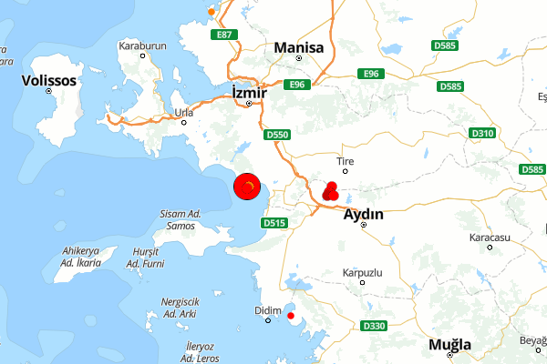 Ege Denizi’nde 5.1 şiddetinde deprem