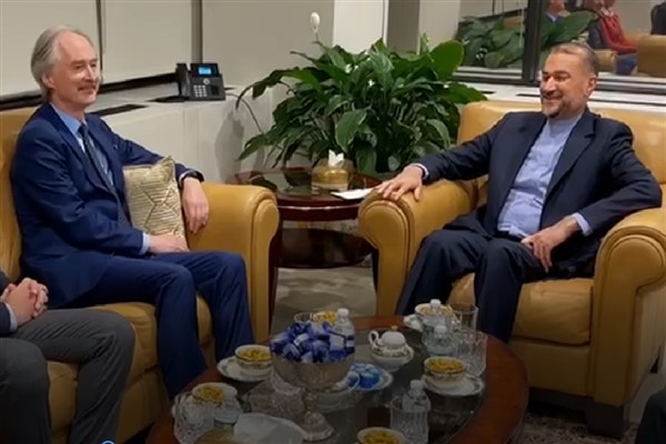 Abdullahiyan, BM Genel Sekreteri’nin Suriye Özel Temsilcisi Pedersen ile görüştü