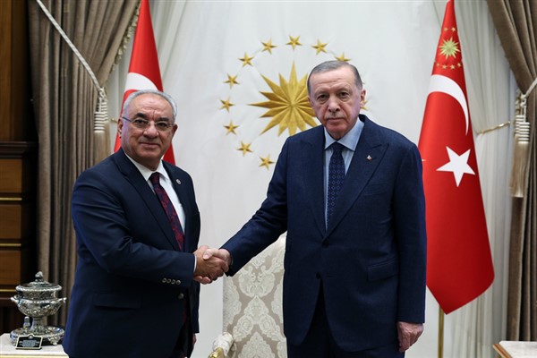 Cumhurbaşkanı Erdoğan, DSP Genel Başkanı Aksakal’ı kabul etti