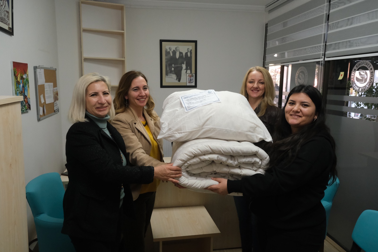 Eskişehir’de koyunlardan elde edilen yünler desteğe dönüştü