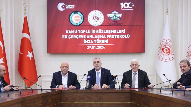 Bakan Işıkhan: Kamu Toplu İş Sözleşmeleri Ek Çerçeve Anlaşması Protokolü’nü imzaladık