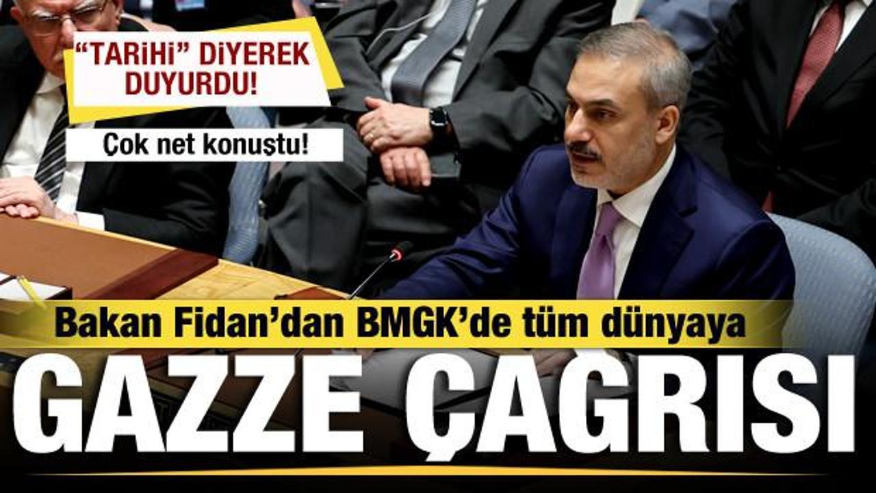 Bakan Fidan’dan BMGK’de tüm dünyaya Gazze çağrısı! Tarihi diyerek duyurdu