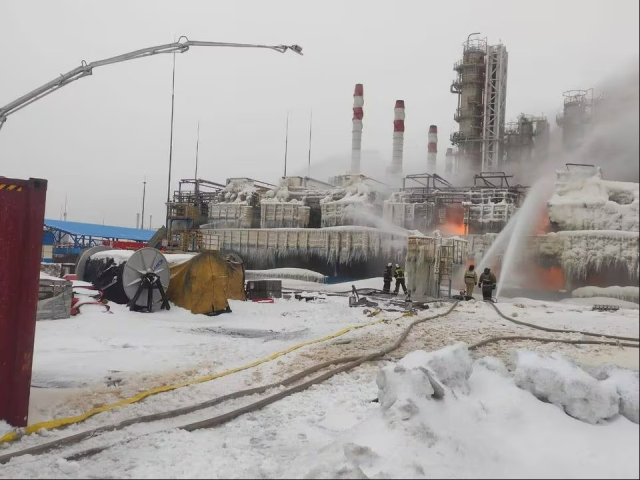 Rusya'nın en büyük doğal gaz şirketi Novatek'te yangın çıktı