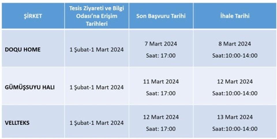 TMSF, 3 şirketi satışa çıkarıyor