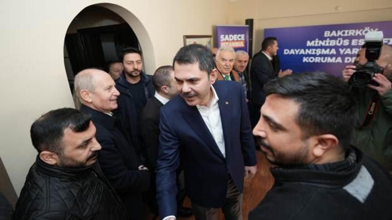 Murat Kurum minibüs şoförlerini ziyaret etti