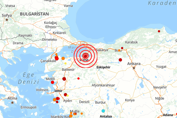 Bursa’da deprem