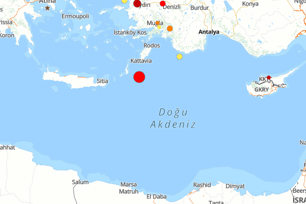 Akdeniz’de deprem
