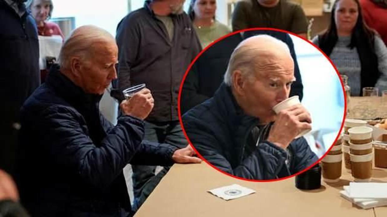 Biden zehirli olmadığını kanıtlamak için su içti