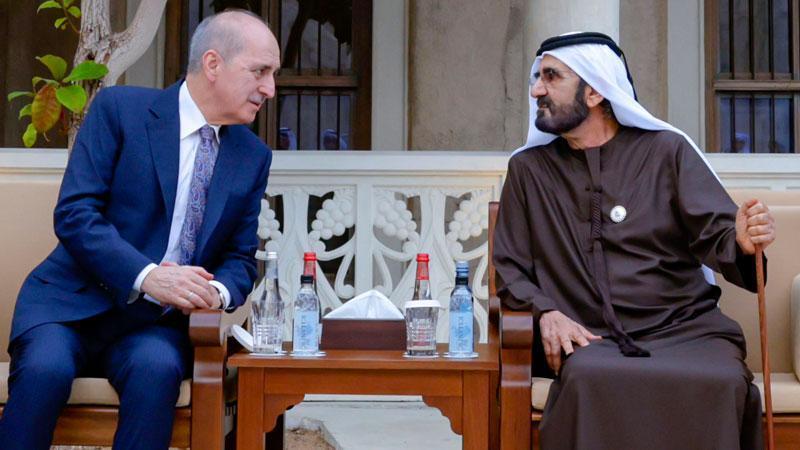 Kurtulmuş, BAE Devlet Başkanı Yardımcısı Şeyh Al Mektum ile görüştü