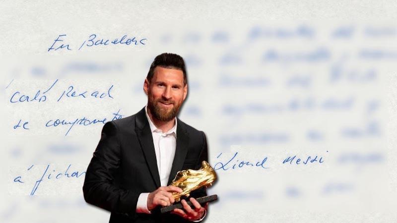 Messi’nin Barcelona’daki ilk sözleşmesinin imzalandığı peçete, açık artırmada satılacak
