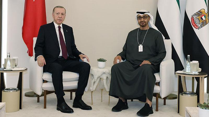 Erdoğan, BAE Devlet Başkanı El Nahyan ile bir araya geldi
