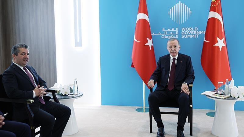 Cumhurbaşkanı Erdoğan, IKBY Başbakanı Barzani ile görüştü