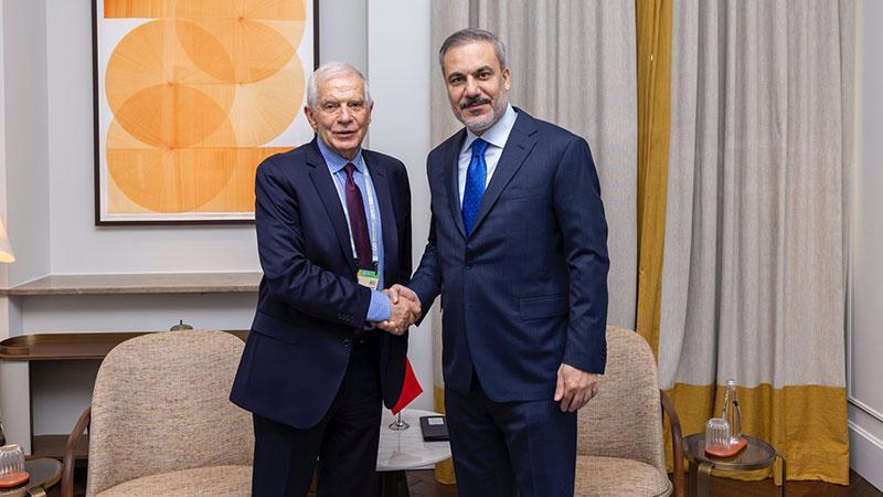 Bakan Fidan, AB Dış İlişkiler Yüksek Temsilcisi Borrell ile bir araya geldi