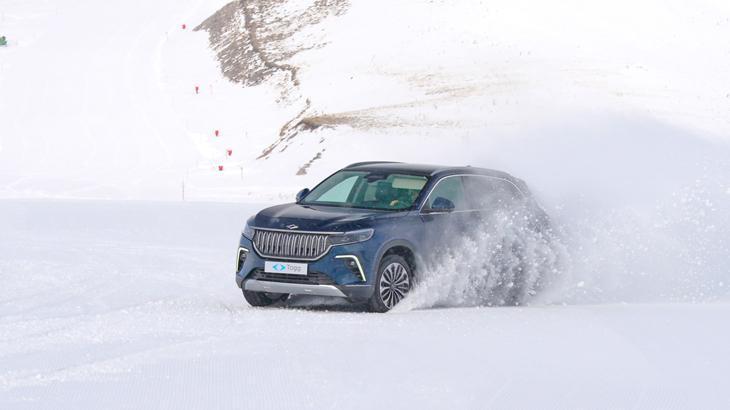 Togg T10X kar pistine çıktı: Performansıyla ilgi odağı oldu