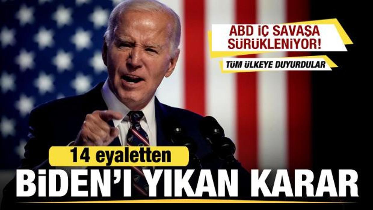 ABD’de kriz büyüyor! 14 eyalet valisinden Biden’ı yıkan karar! Tüm ülkeye duyurdular