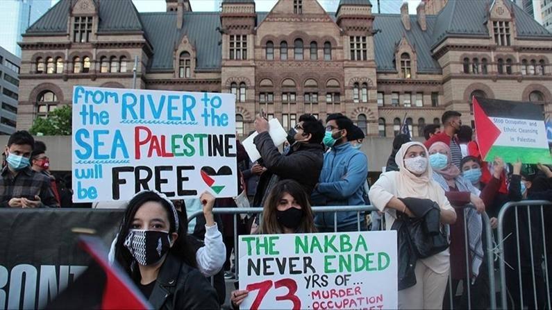 Kanada Başbakanı parlamentodayken İsrail'in Gazze'ye saldırıları protesto edildi