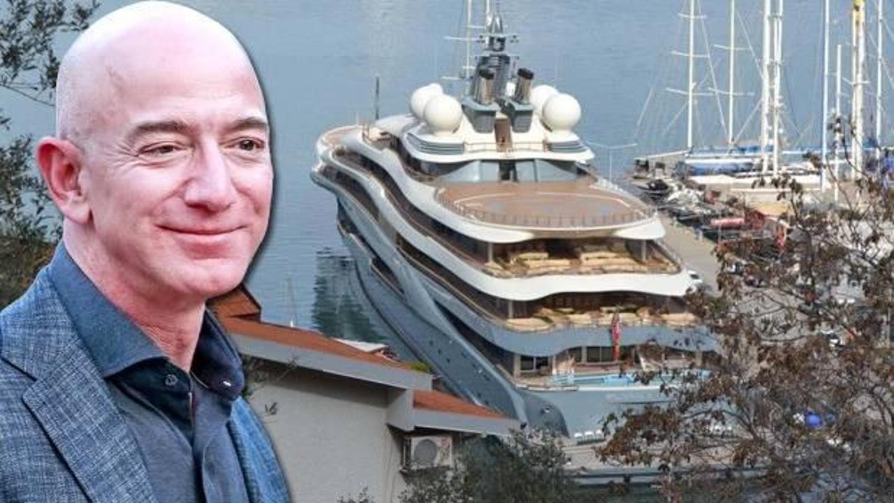 Jeff Bezos’un ultra lüks yatı Fethiye’de! 600 bin litre yakıt aldı