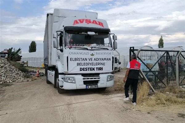 Osmangazi Belediyesi, deprem bölgesine desteklerini sürdürüyor