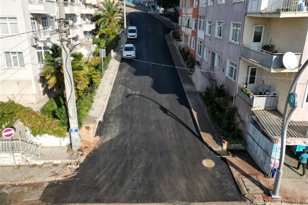 Yenimahalle’deki beton yol tamamen yenilendi