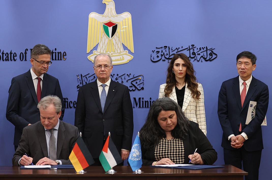 Başbakan Mustafa, Almanya temsilcileriyle birlikte Filistin İstihdam Girişimi’ni başlattı