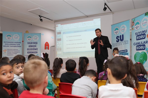 KASKİ’den anaokulu öğrencilerine  ‘su tasarrufu’ eğitimi