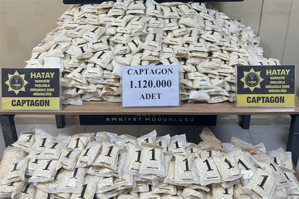 Hatay’da uyuşturucu operasyonu: 1 milyon 120 bin adet captagon ele geçirildi