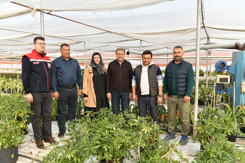 Vali Şıldak, emekli fizyoterapist Hüsna Tunalı’yı üreticisi olduğu serada ziyaret etti