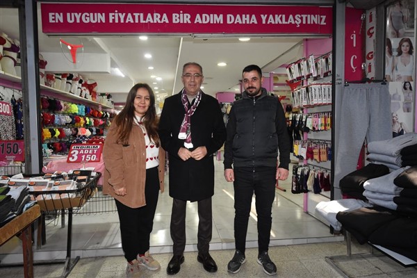 Başkan Yapar’dan Uzun Çarşı’da esnaf ziyareti