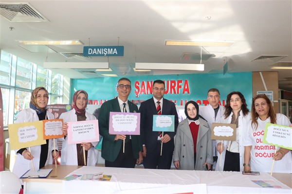 Harran Üniversitesi Hastanesi’nden anne adaylarına normal doğum bilgilendirme standı