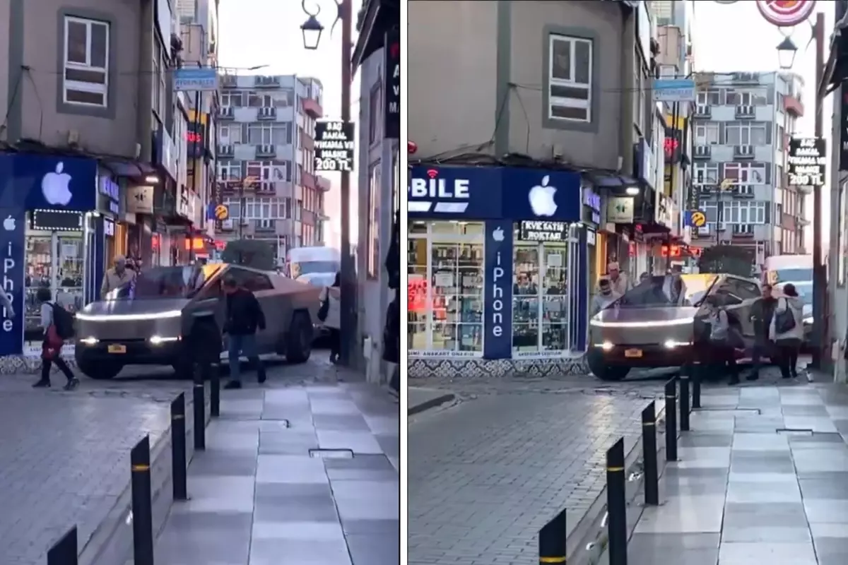 Tesla’nın Cybertruck’a Trabzon sokaklarında yoğun ilgi