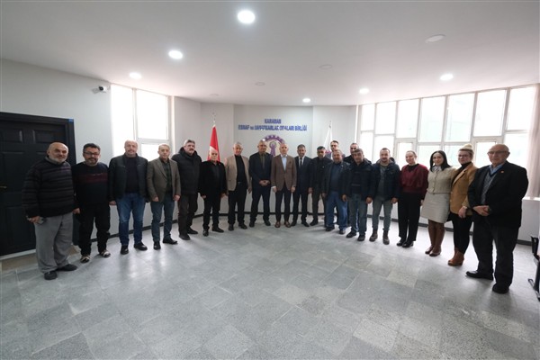 Vali Çiçekli’den Karaman Esnaf ve Sanatkarlar Odaları Birliği’ne ziyaret