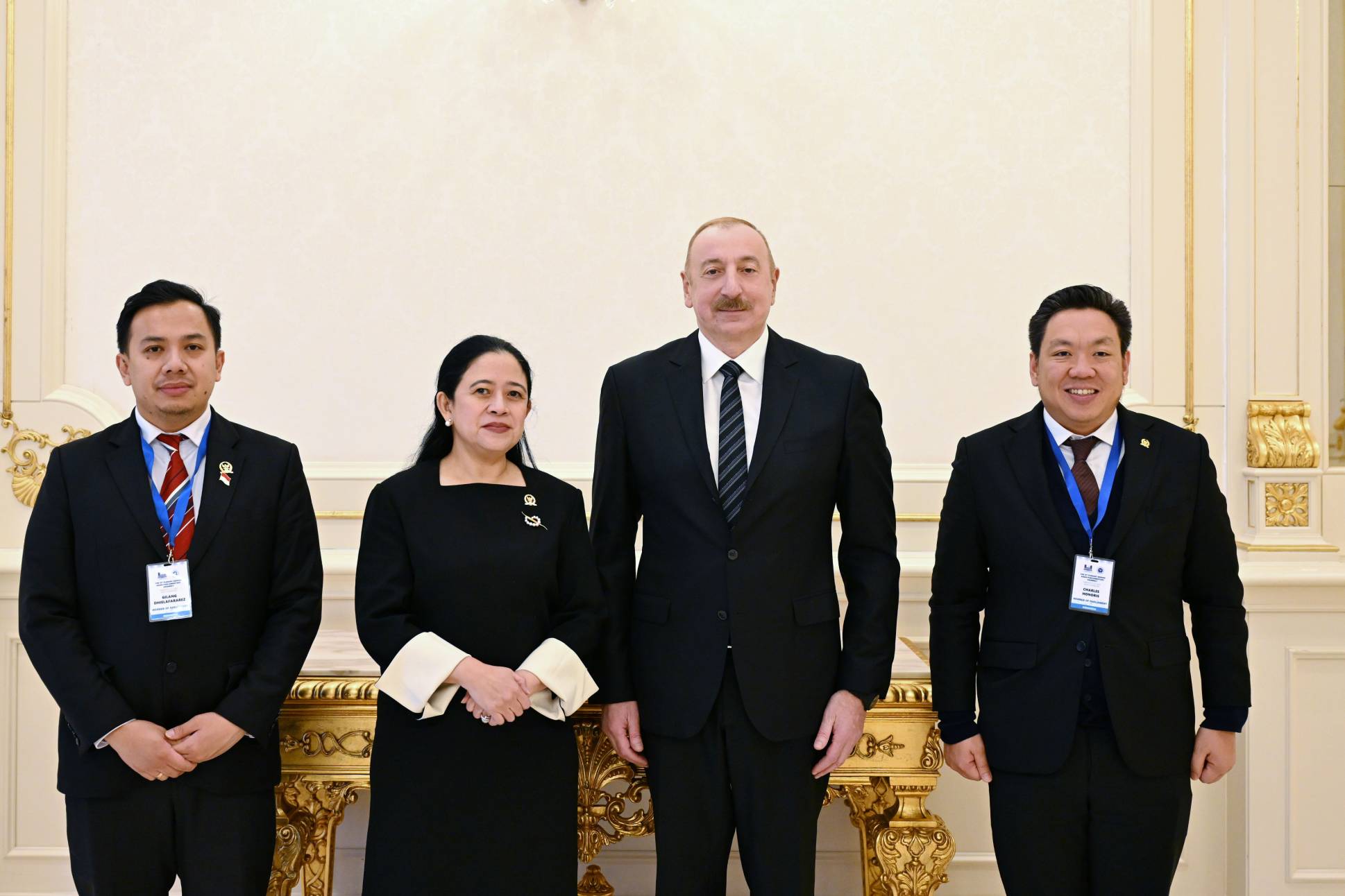 Aliyev, Endonezya Cumhuriyeti Temsilciler Meclis Başkanı Maharani ile görüştü