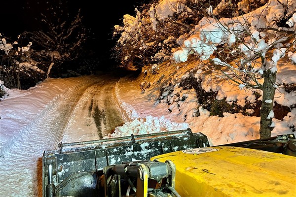 Giresun Belediyesi, kar küreme ve tuzlama çalışması gerçekleştirdi
