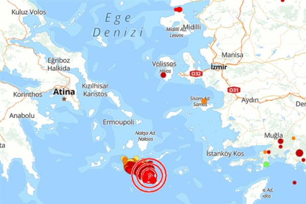 Ege Denizi’nde 4.1 büyüklüğünde deprem