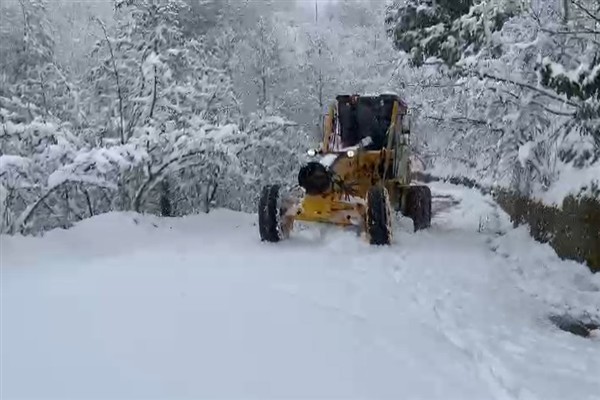 Giresun’da yoğun kar yağışı