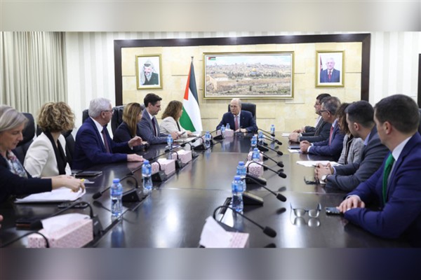 Mustafa, Avrupa Parlamentosu heyetine Filistin’deki gelişmeler hakkında bilgi verdi