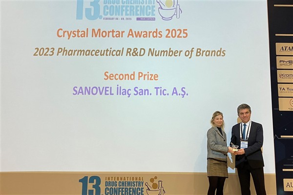 Ar-Ge yatırımlarıyla büyüyen Sanovel, Uluslararası İlaç Kimyası Kongresi’nden ödülle döndü