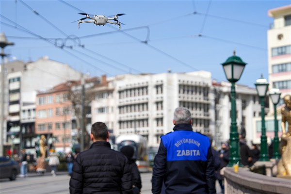 Eskişehir’de zabıtadan drone ile denetim